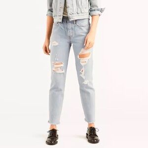 Levi’s Wedgie W29 (8/9) NEW Distressed Ankle Taper Women’s Jeans High Rise NWT